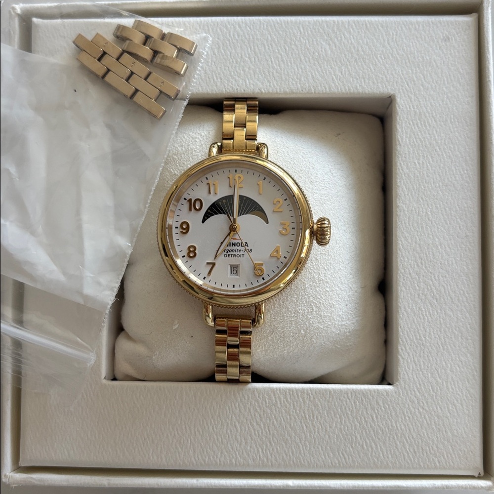 Shinola women’s Birdy Moonphase watch